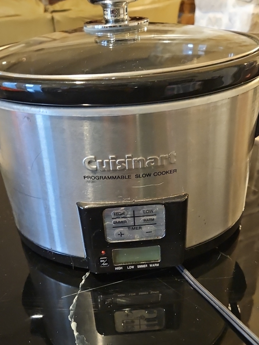 Cuisinart Stainless Steel Slow Cooker with Black Trim